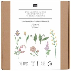 Stick & Stitch Bloemen XL
