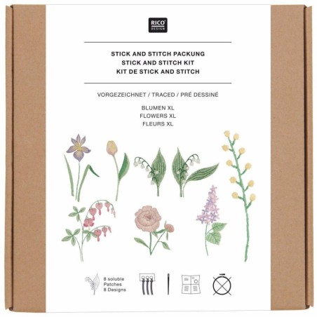 Stick & Stitch Bloemen XL