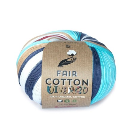 FAIR COTTON DIVERSO 400 Bruin-Lila-Blauw 200