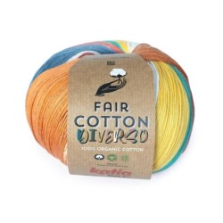 FAIR COTTON DIVERSO 404 Koraal-Oranje-Groen 200