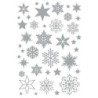 Rub on transferts A5 sneeuwvlokken / flocons silve