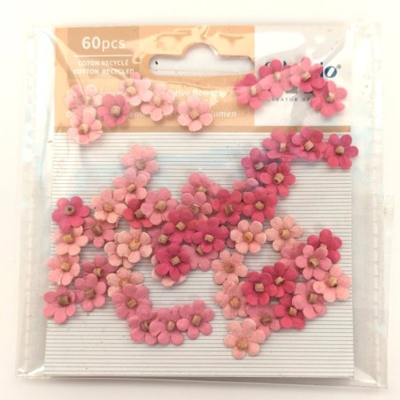 RECYCLED COTTON PINK SMALL FLOWERS