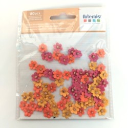 RECYCLED COTTON 3 COLOURS SMALL FLOWERS