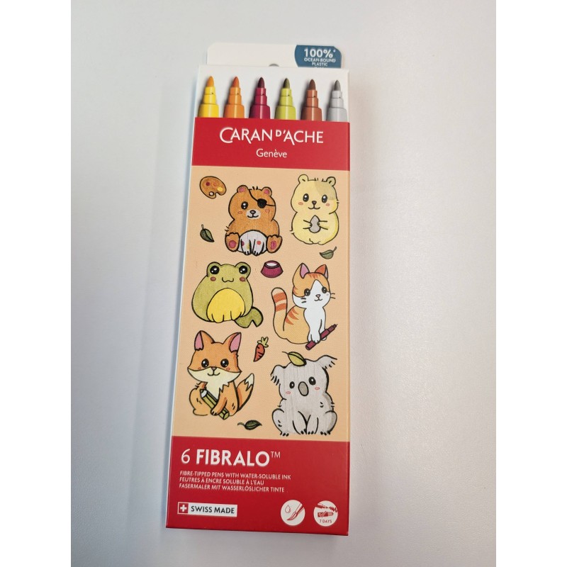 Fibralo Kawaii Animals 6 kleuren
