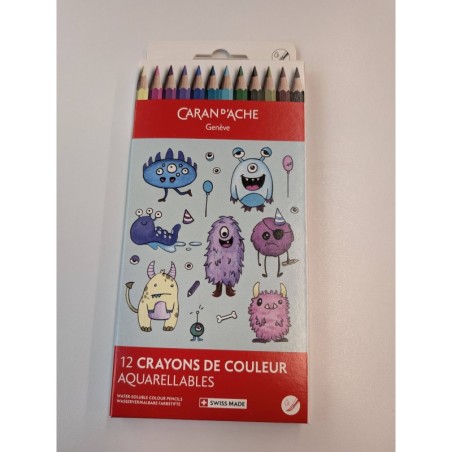 Kleurstiften Kawaii Monsters aquarel 12 kleuren