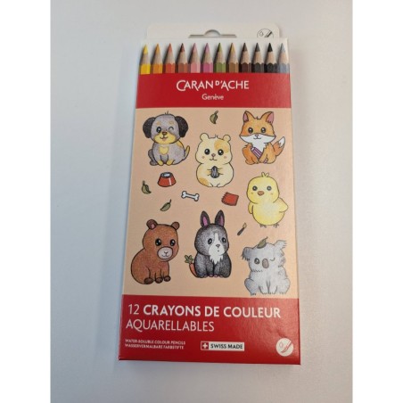 Kleurstiften Kawaii Animals aquarel 12 kleuren