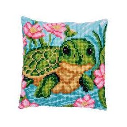 Kruissteekkussen Schildpadje