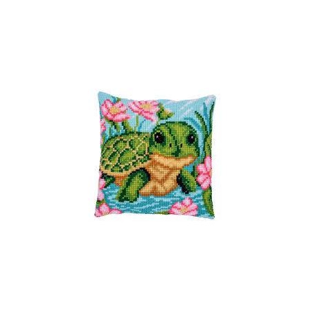 Kruissteekkussen Schildpadje