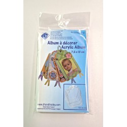 Scrapbook album acryl tag" 7,5x13cm"