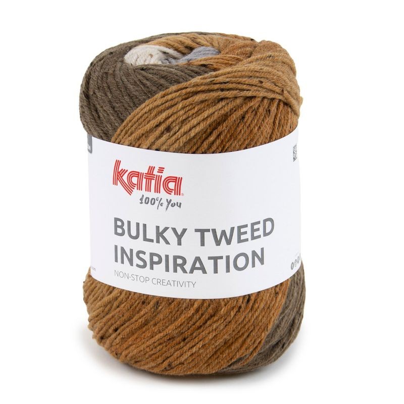 BULKY TWEED INSPIRATION Grijs-Licht bruin-Don