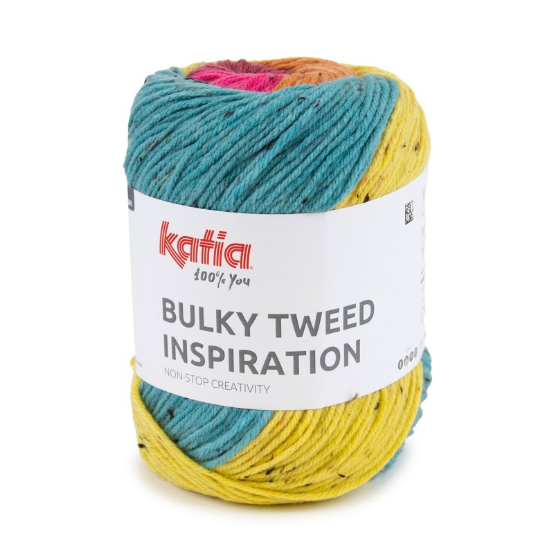 BULKY TWEED INSPIRATION Fuchsia-Geel-Oranje-W
