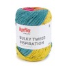 BULKY TWEED INSPIRATION Fuchsia-Geel-Oranje-W