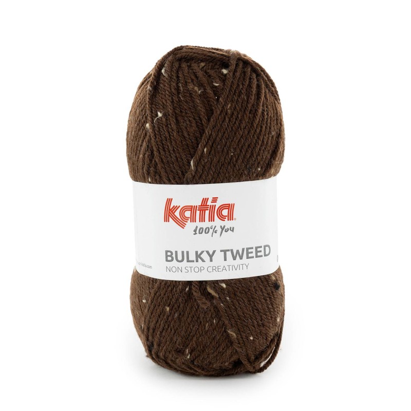 BULKY TWEED 223 Donker bruin 100 gr