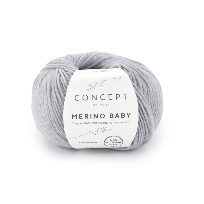MERINO BABY 160 licht grijs      50gr.