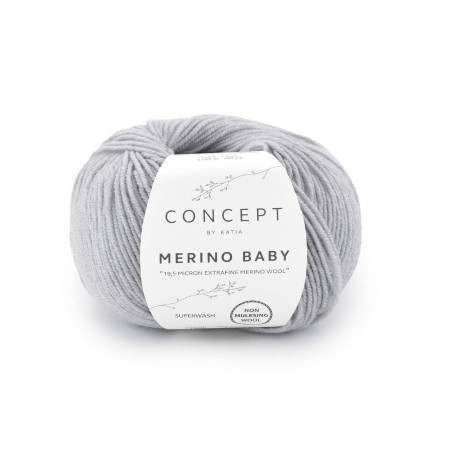 MERINO BABY 160 licht grijs      50gr.