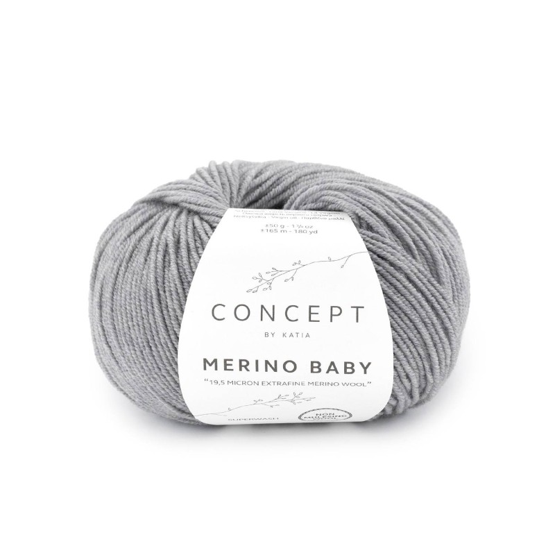 MERINO BABY 161  muisgrijs      50gr.