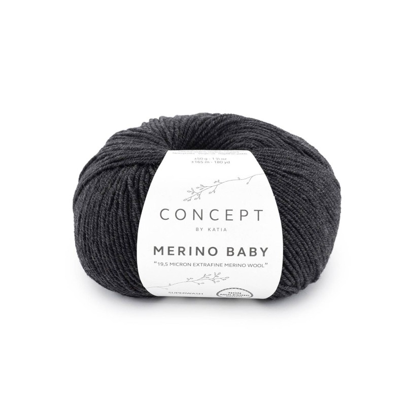 MERINO BABY 162  antraciet      50gr.