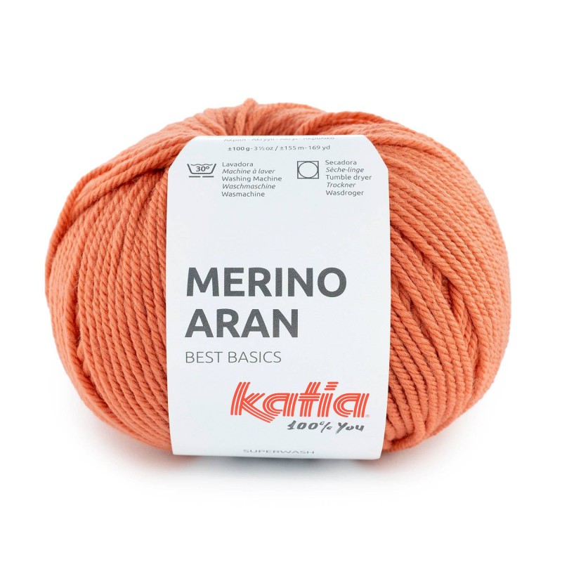 MERINO ARAN 117  Donker koraal        100gr.
