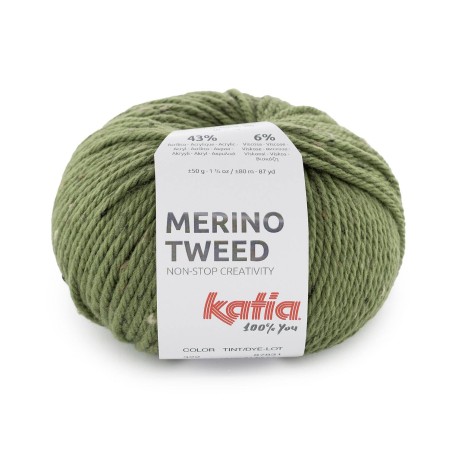 MERINO TWEED jagersgroen  322        50gr