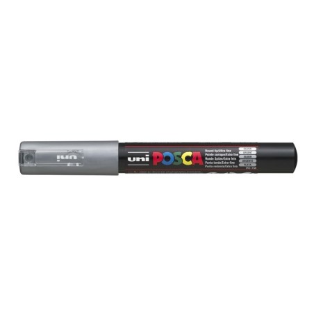 Viltstift Posca extrafijn1mmzilver