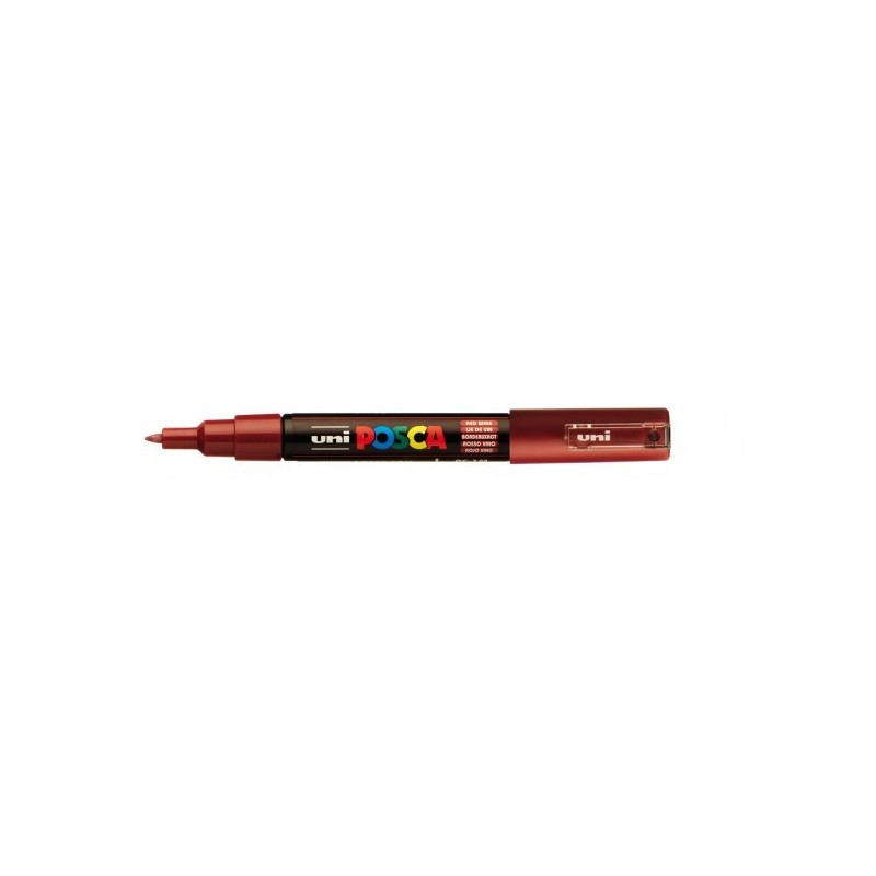 Viltstift Posca extrafijn1mmwijnrood