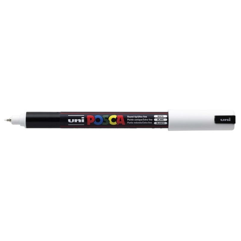 Viltstift Posca extrafijn0.7mmwit