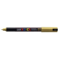 Viltstift Posca extrafijn0.7mmgoud