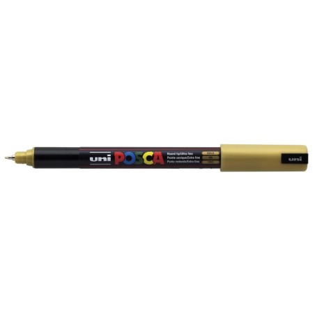 Viltstift Posca extrafijn0.7mmgoud