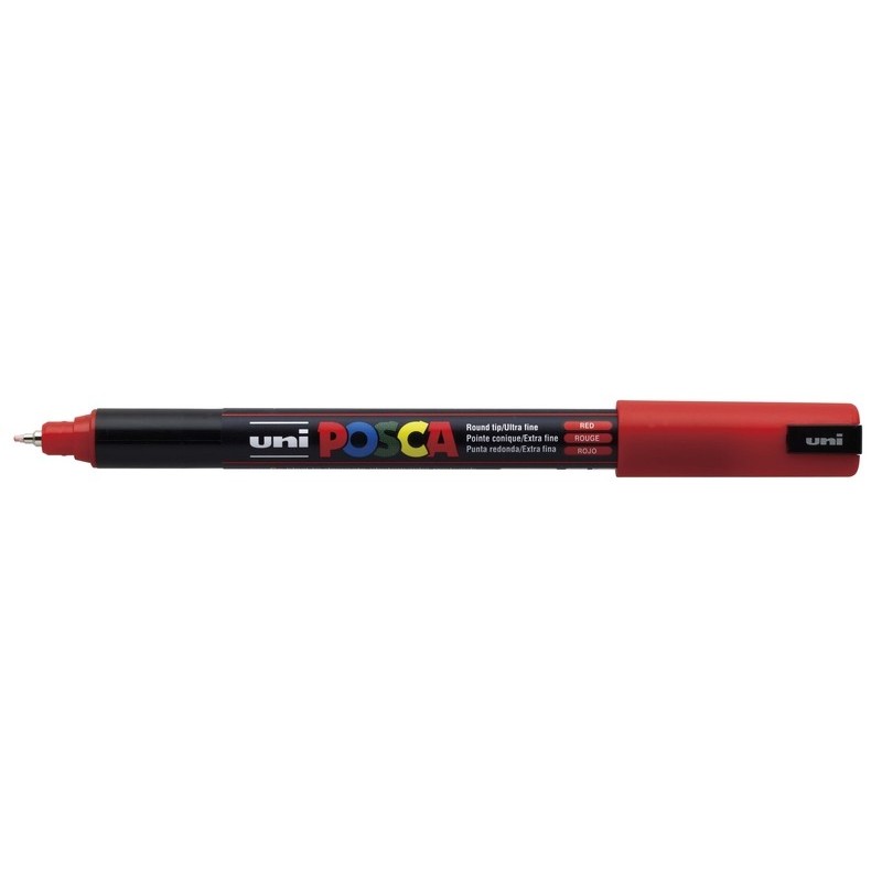Viltstift Posca extrafijn0.7mmrood