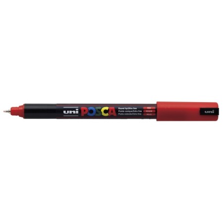 Viltstift Posca extrafijn0.7mmrood