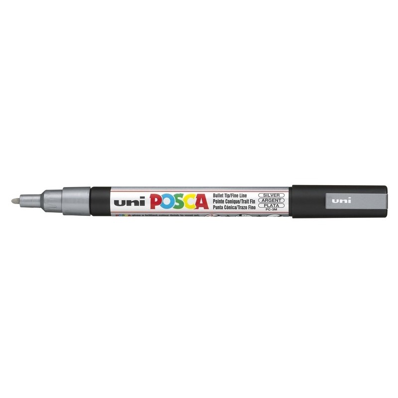 Viltstift Posca extrafijn1,5mmzilver