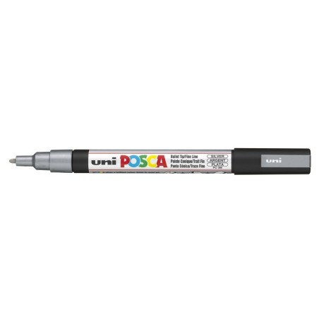 Viltstift Posca extrafijn1,5mmzilver