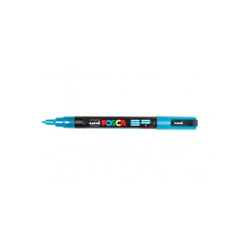 Viltstift Posca extrafijn1,5mmglitterl.blauw