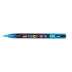 Viltstift Posca extrafijn1,5mmglitterd.blauw