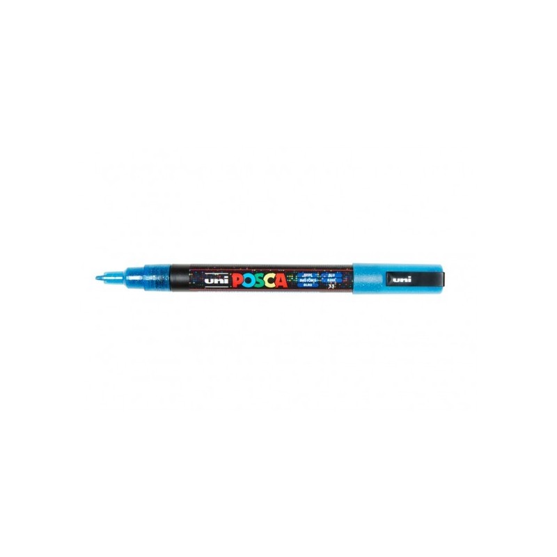 Viltstift Posca extrafijn1,5mmglitterd.blauw