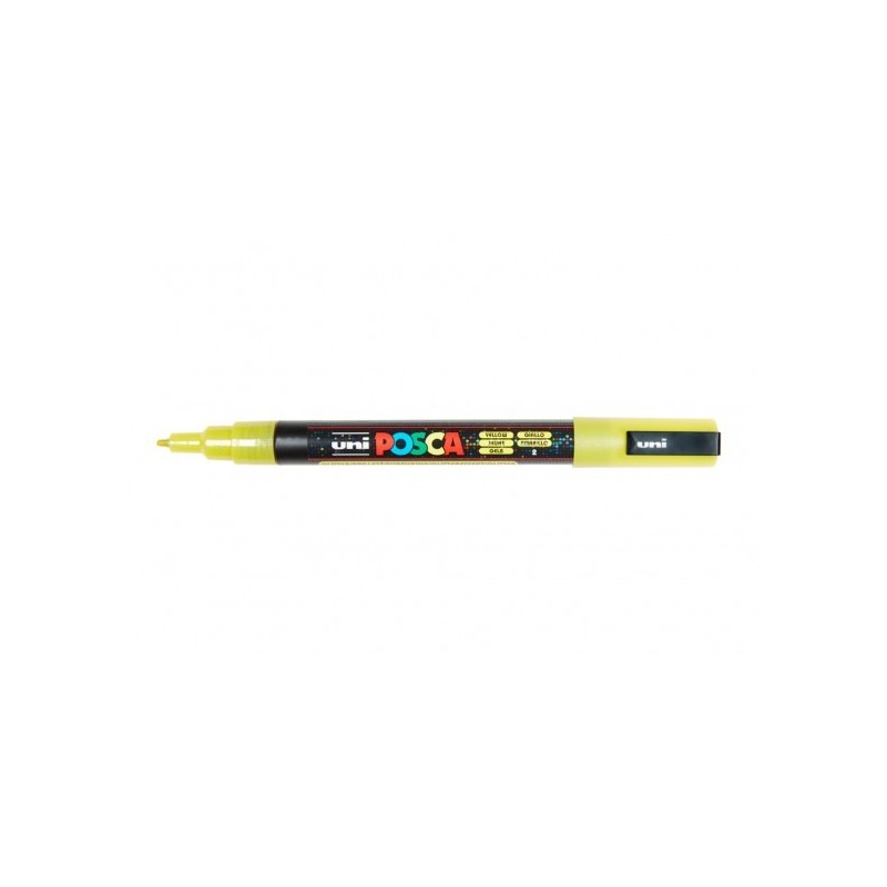 Viltstift Posca extrafijn1,5mmglittergeel