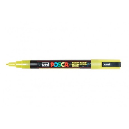 Viltstift Posca extrafijn1,5mmglittergeel