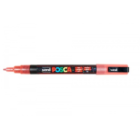 Viltstift Posca extrafijn1,5mmglitterrood