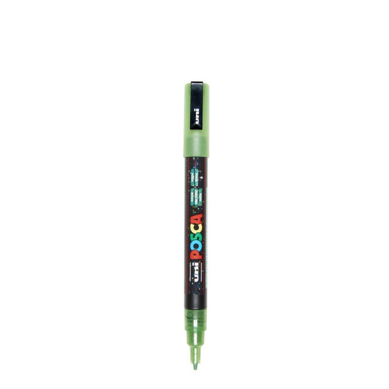 Viltstift Posca extrafijn1,5mmglitterd.groen