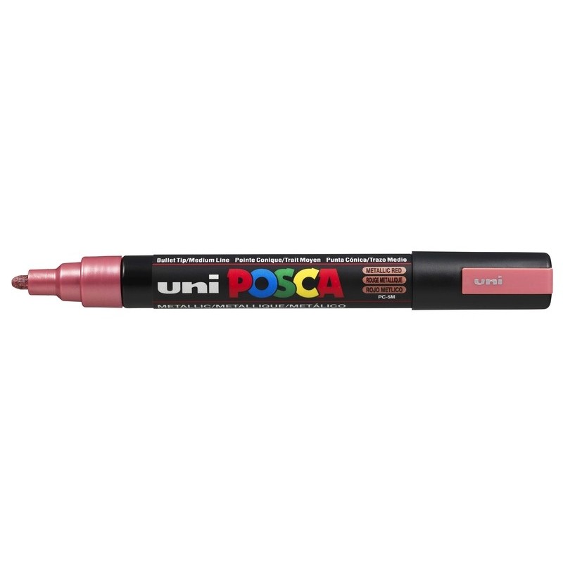 Viltstift Posca fijn1,8mm/2,5mmroodmet.