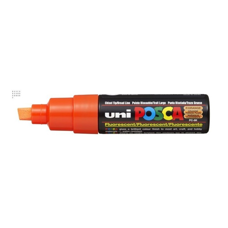 Viltstift Posca bredepunt8mmfluoorange