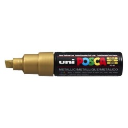Viltstift Posca bredepunt8mmgoud