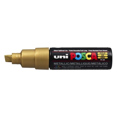 Viltstift Posca bredepunt8mmgoud