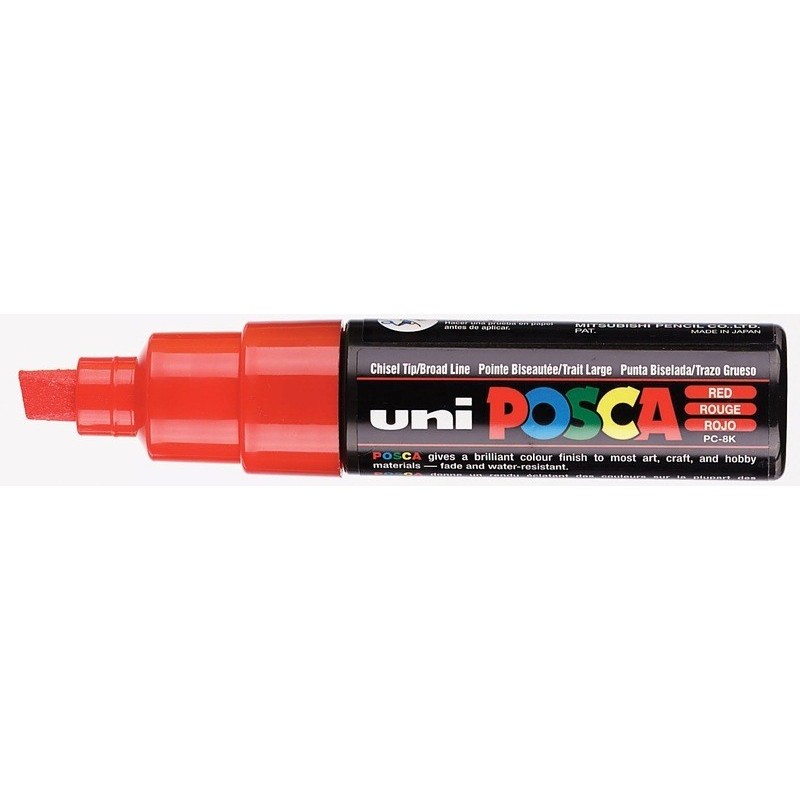 Viltstift Posca bredepunt8mmrood