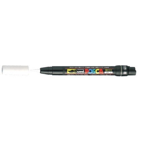Viltstift Posca penseelpunt1-10mmwit