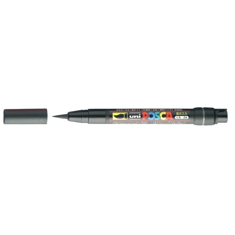 Viltstift Posca penseelpunt1-10mmzwart
