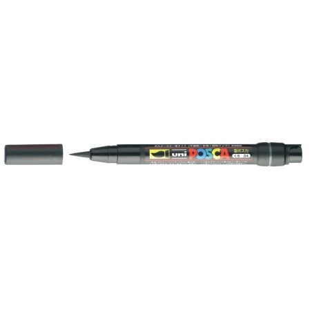 Viltstift Posca penseelpunt1-10mmzwart