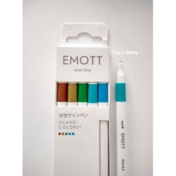 EMOTT Set van 5 stiftjes - ISLAND COLORS