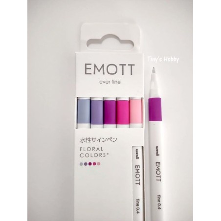 EMOTT Set van 5 stiftjes - FLORAL COLORS