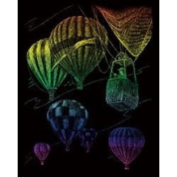 Scrappfolie Rainbow Hot Air Balloons